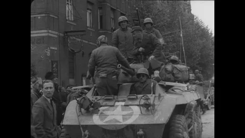 1945-Munich / Invasion / Germany / 1945 Stock Footage