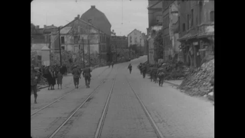 1945-Munich / Invasion / Germany / 1945 Stock Footage