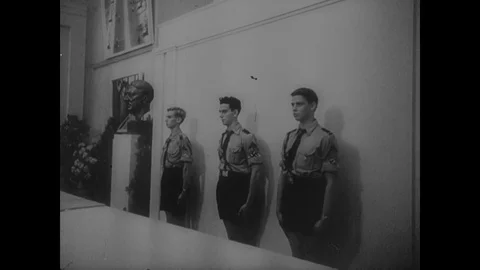 1945-Nazi Architecture / Exhibition / National Socialism / 1933 - 1945 Stock Footage