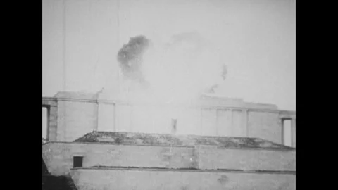 1945-Nuremberg Rally Premises / Blasting / Nuremberg / 1945 Stock Footage 77889986