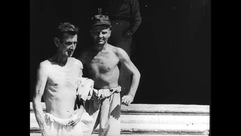 1945-Pacific War / Bataan Death March / Survivor / G.I. / 1942 - 1945 Stock Footage 77915724