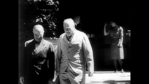 1945-Potsdam Conference / Potsdam / Germany / 1945 Stock Footage