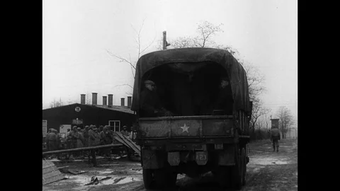 1945-Prisoner-of-War Camp / Ohrdruf / Germany / 1945 Stock Footage 77905559