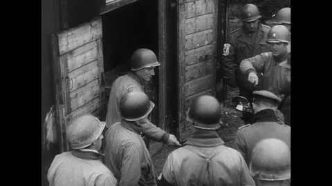 1945-Prisoner-of-War Camp / Ohrdruf / Germany / 1945 Stock Footage 77905596