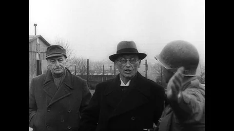 1945-Prisoner-of-War Camp / Ohrdruf / Germany / 1945 Stock Footage 77905608