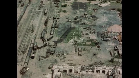 1945-Regensburg / War Damage / Germany / 1945 Stock Footage