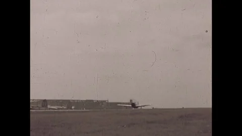 1945-Republic P-47 Thunderbolt / Germany / 1945 Stock Footage