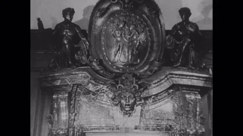 1945 - Robert H. Jackson, lead prosecutor at the Nuremberg Trials, begins his Stock Footage 124167828