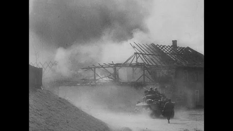 1945-Second World War / Allied / Magdeburg / Germany / 1945 Stock Footage 77890519