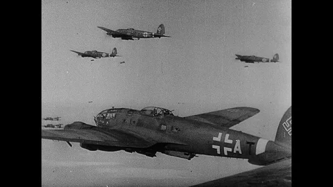 1945-Second World War / German Air Force / Europe / 1939 - 1945 Stock Footage 77841347