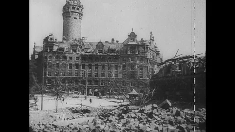 1945-Second World War / Leipzig / Suicide / Germany / 1945 Stock-Footage 77890579