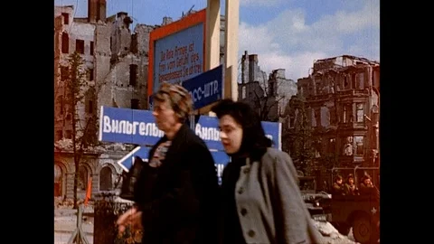 1945-Soviet Sector / Berlin / 1945 Stock Footage