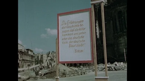 1945-Soviet Sector / Berlin / Postwar Period / 1945 Stock Footage 77837147