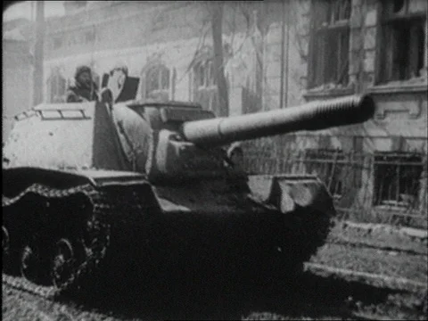 1945-Ternopil / Ukraine / Counteroffensive / Second World War 스톡 동영상 77863892