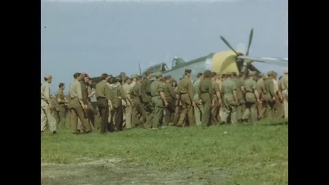 1945-United States Air Force / Republic P-47 Thunderbolt / Germany / 1945 Stock Footage