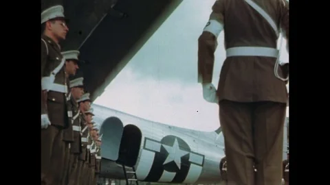 1945-US Army / Hoyt S. Vandenberg / Germany / May 17, 1945 Stock Footage