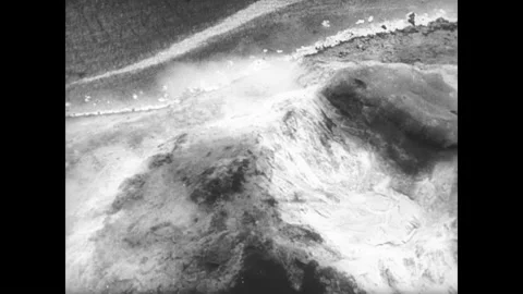 1945 - US Marines secure victory in the Battle of Iwo Jima and raise the flag. Stock Footage 226848309
