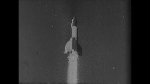 1945-V2 / Rocket Test / Cuxhaven / Germany / 1945 Stock Footage 77852863