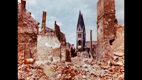 1945-War Damage / Berlin / 1945 Stock Footage