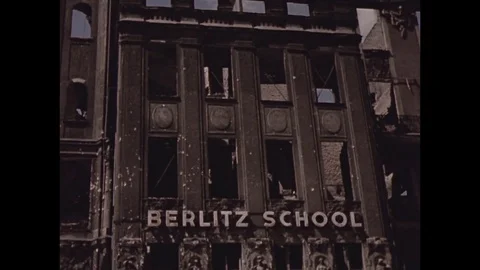 1945-War Damage / Berlin / 1945 Stock Footage