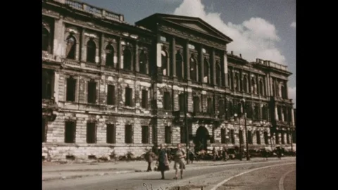 1945-War Damage / Berlin / 1945 Stock Footage