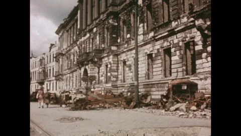 1945-War Damage / Berlin / 1945 Stock Footage