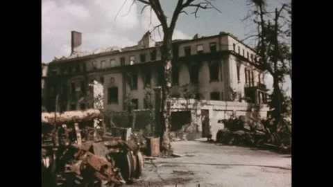 1945-War Damage / Berlin / 1945 Stock Footage