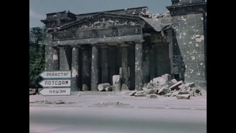 1945-War Damage / Berlin / Germany / 1945 Stock Footage