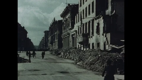 1945-War Damage / End of War / Berlin / 1945 Stock Footage