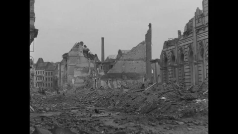 1945-War Damage / Germany / Second World War / 1945 Stock Footage 77895819
