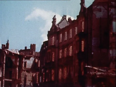 1945-War Damage / Postwar Period / Germany Stock Footage