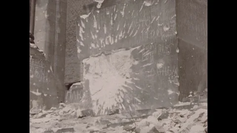 1945-War Damage / Reichstag / Berlin / 1945 Stock Footage