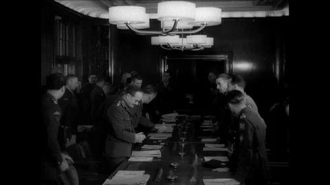 1946-Allied Commander / Meeting / Berlin / 1946 Stock Footage