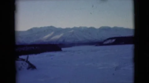 1946: cold landscape ALASKA Stock Footage
