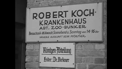 1946-Flak Tower / Hospital / Berlin / Germany / 1946 Stock Footage