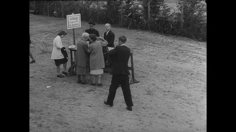 1946-Food Distribution / Pauperism / Germany / 1946 Stock Footage