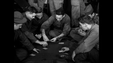 1946-G.I. / Leisure Time / Barracks / Germany / 1946 Stock Footage