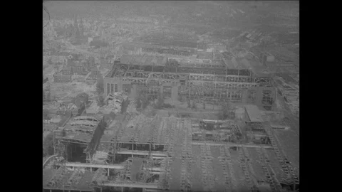 1946-Krupp Factory / Essen / Germany / 1946 Stock Footage