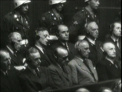 1946-Nuremberg Trials / Germany / Postwar Period Stock Footage 77865672