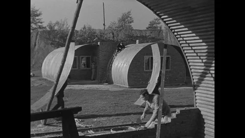 1946-Postwar Period / Housing Problem / Ruhr Area / Germany / 1946 Stock Footage