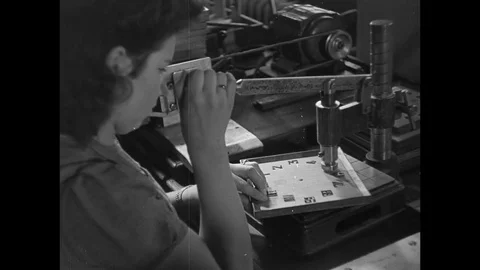 1946-Postwar Period / Watch Factory / Manufacturing / Germany / 1946 Stock Footage
