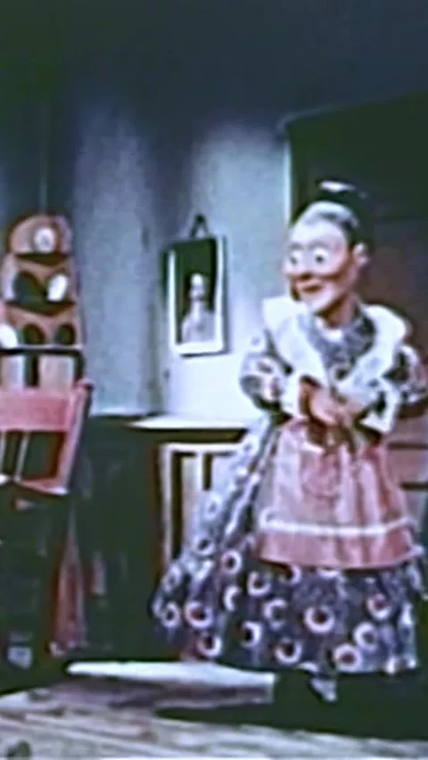 1946 - In this Ray Harryhausen stop-motion animated film, Old Mother Hubbard's Stock Footage 284323005