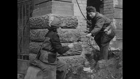 1946-Reconstruction / Postwar Period / Germany / 1946 Stock Footage