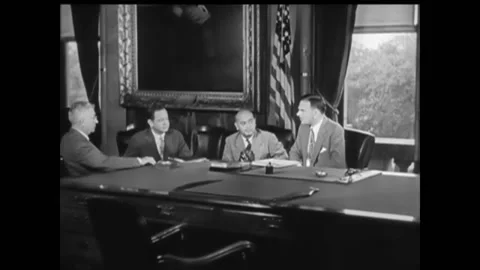 1946 - Thomas Dewey is elected governor of New York for a second term, meeting Stock Footage 246363998