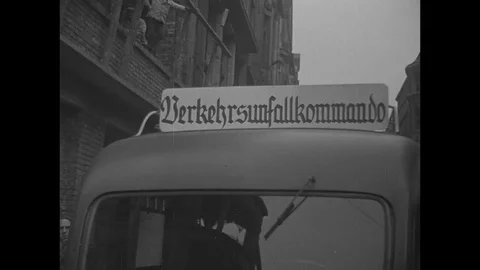1946-Traffic Safety / Germany / 1946 Stock Footage