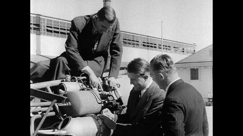 1946-V2 / Rocket Test / USA / 1946 Stock Footage 77884596