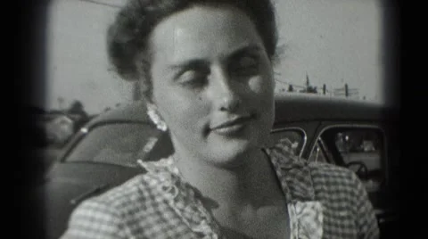 1946: woman is seen posing WASHINGTON, DC Stock Footage