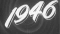 1946 YEAR Vintage Old Film 1940s Title Graphic Leader 8mm 7118 HD Footage