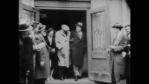 1947 - Babe Ruth gets into his car from a New York City hospital after a serious Video stock 160974020