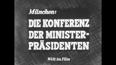 1947-Conference / Germany / 1947 Stock Footage